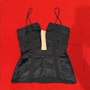 Black Strappy Bustier Top - Brand
